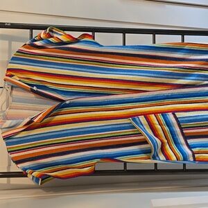 Vintage stripe swim coverup